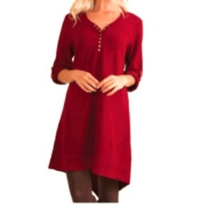 Simply Noelle Thermal and Louise Tunic Dress in Burgandy L/XL